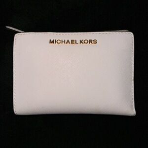 Michael Kors White Leather Wallet